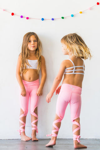 Coral Pink Flexi Dancer Leggings Kids and Minis