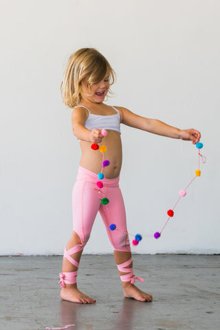 Coral Pink Flexi Dancer Leggings Kids and Minis