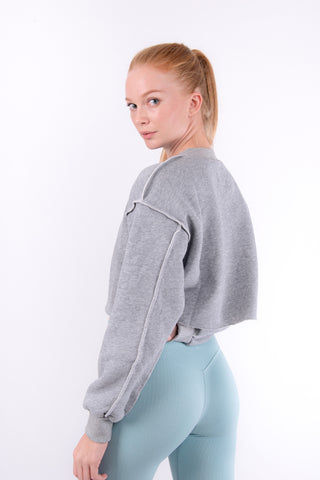 Grey Flexi Sweat Crop