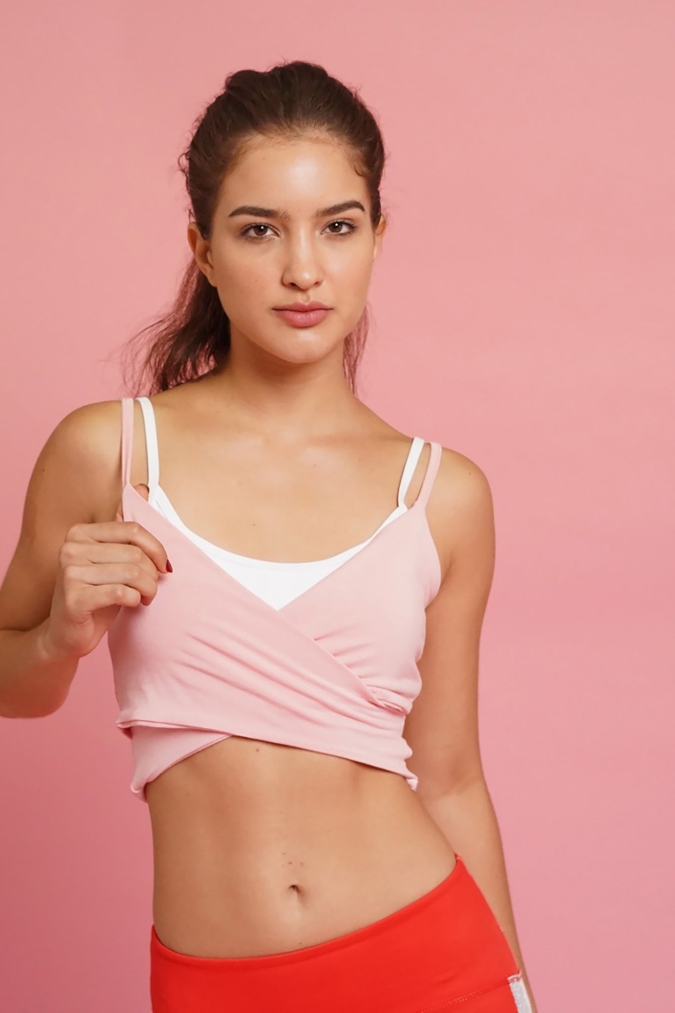 Baby Pink Layered Crop