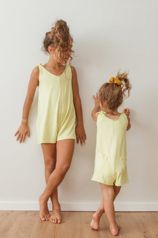 Mini Short Romper - Lemon