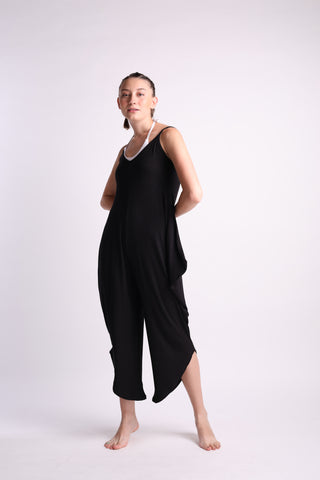 Flexi Long Romper - Black