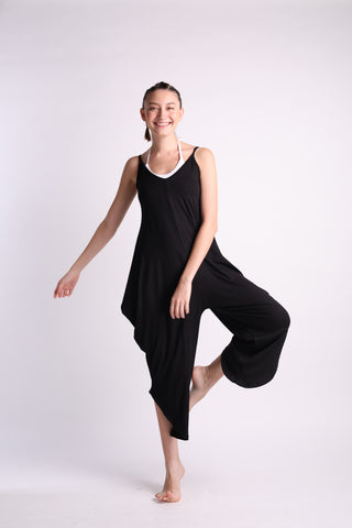 Flexi Long Romper - Black