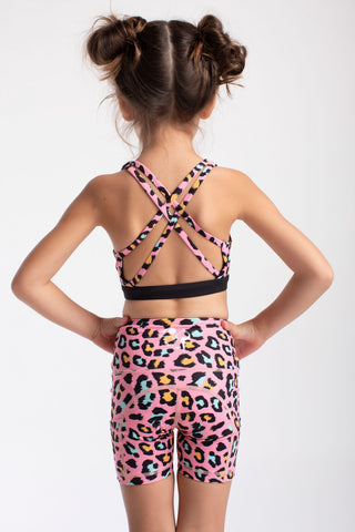 Mini Pink Spot On Flexi Biker Shorts