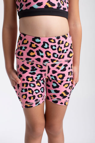 Mini Pink Spot On Flexi Biker Shorts