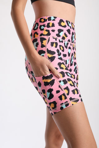 Pink Spot On Flexi Biker Shorts