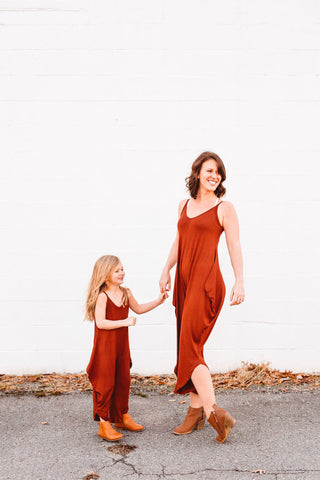 Mini Long Romper - Chocolate Brown