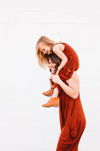 Mini Long Romper - Chocolate Brown