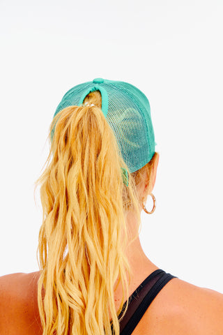 Flexi Ponytail Cap (Mint Green)