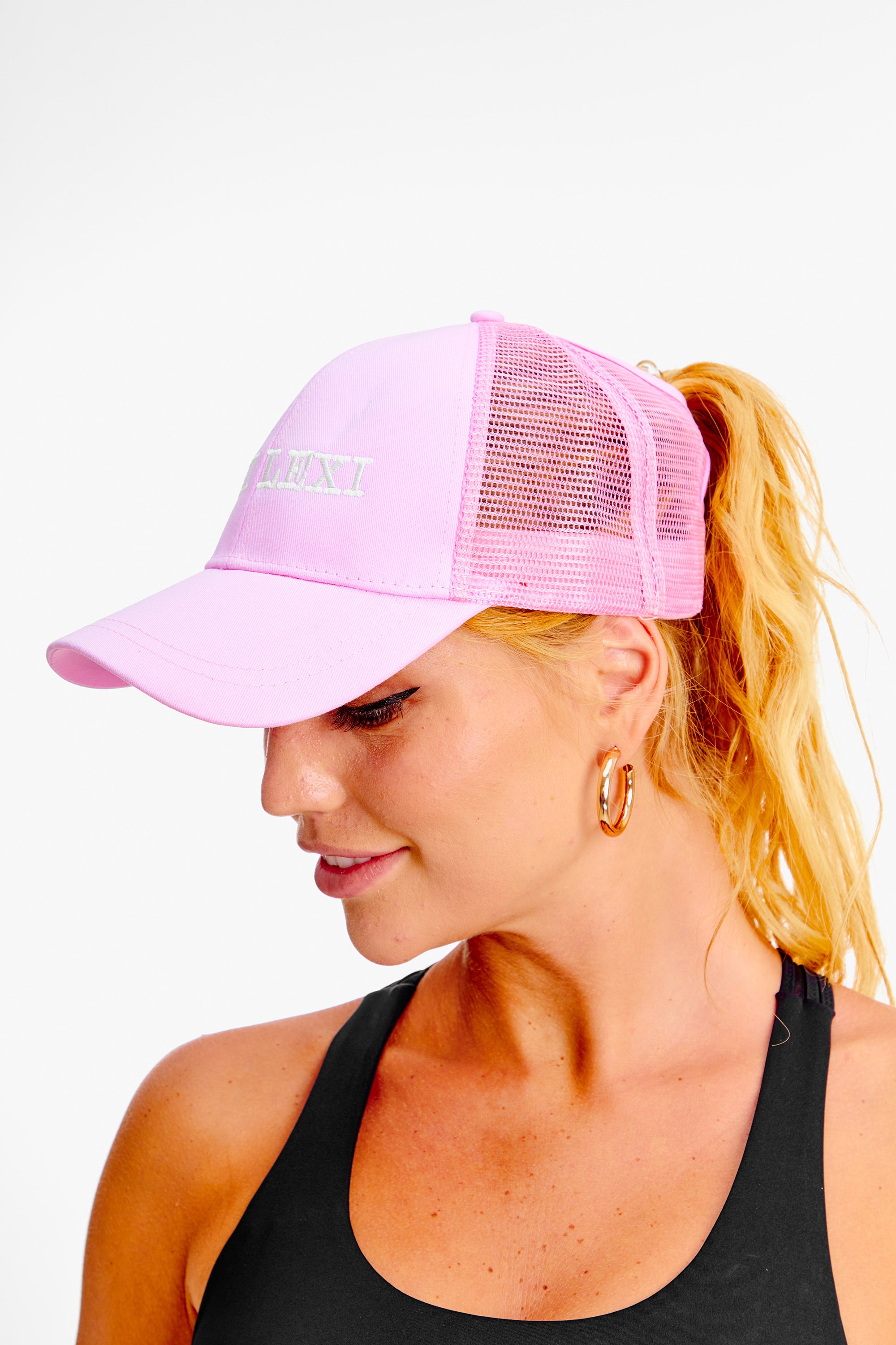 Flexi Ponytail Cap (Pink) – Flexi Lexi Fitness